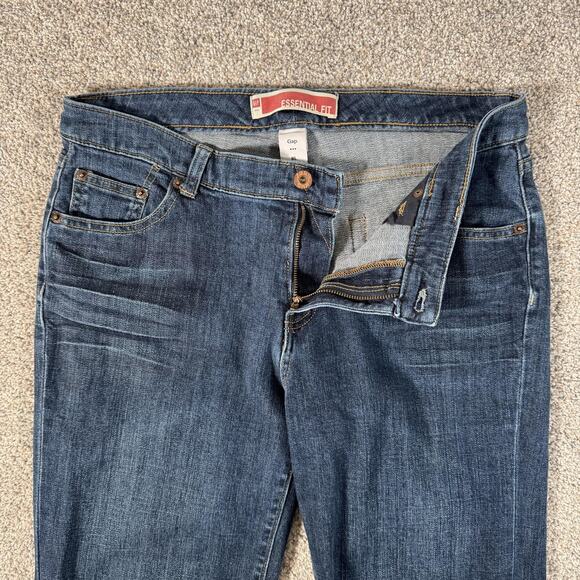 Gap Jeans Womens 8L Blue Essential Fit Dark Wash Stretch Straight Leg Mid Rise - Picture 8 of 14